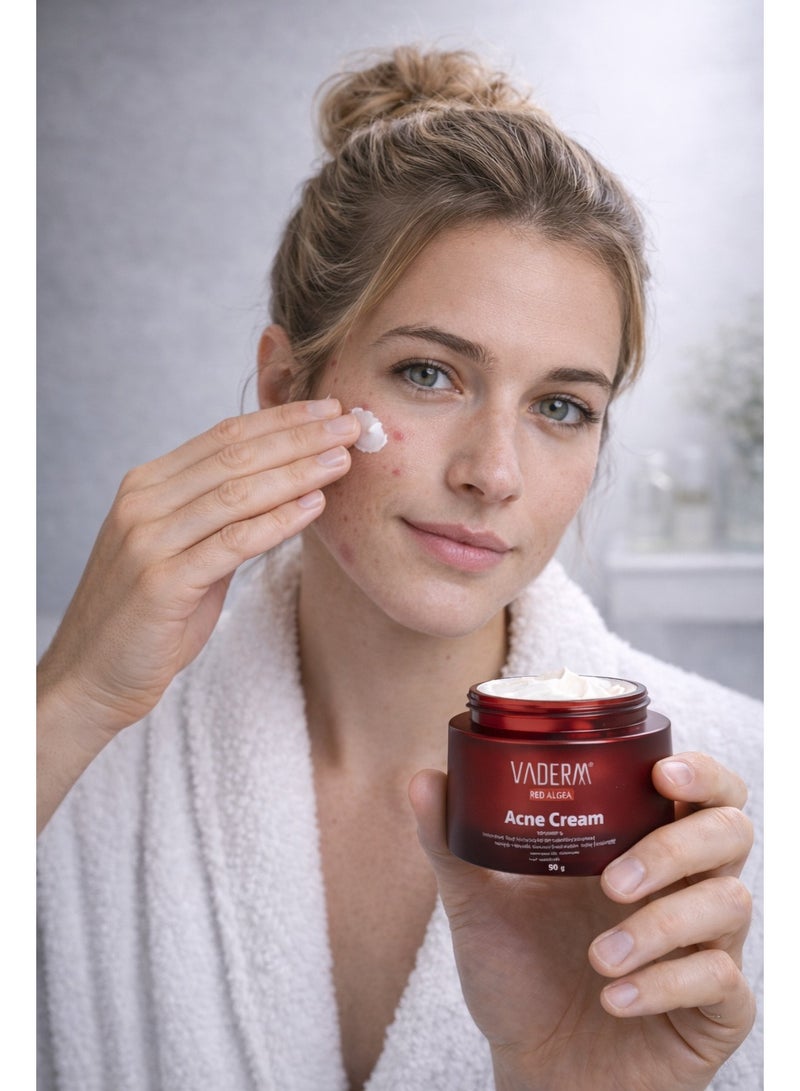 VADERM Red Algae Acne Cream 50g – Advanced Blemish Control with Azelaic Acid, Salicylic Acid & Sulfur - Image 3